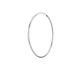 NKlaus Silver Single 925 Sterling Silver Creole Earrings Earrings, Sterling Silver