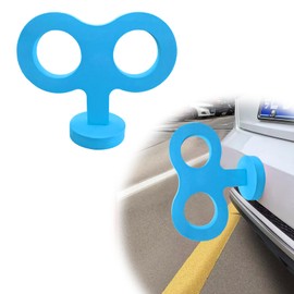 povtii Car Wind Up Key Sticker, 3D Clockwork Wind Up Key, Cute Sticker Wind Up Rolling Key for Car Back and Roof Decoration, Turn Key Clockwork Auto Exterior Sticker, Car Accessories (Blue)