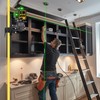 Laser level pole telescoping with electric rotating base 13.8 feet/4.2M