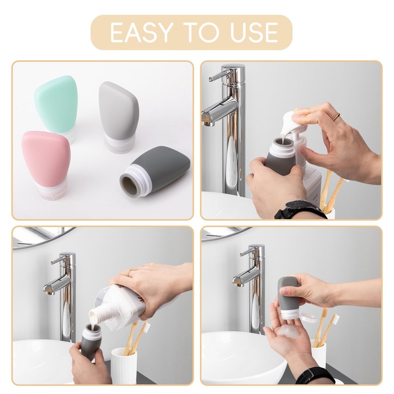 4Pcs Squeeze Salad Dressing Bottles, XJMWXHFC Mini Sauce Condiment Bottles,