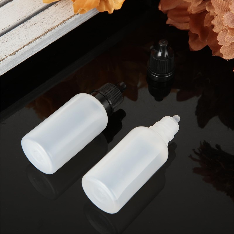 SENENQU 100 Pack 20ml Plastic Dropper Bottles, Translucent Squeeze Bottles