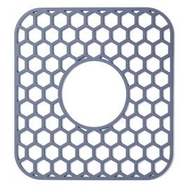 Bestjing Silicone Sink Protectors for Kitchen Sink - 12" x 11" Kitchen Sink with Center Drain Grid Accessory, Non-Slip Heat-Resistant Mat for Bottom of Porcelain Stainless Steel, Dishwasher Safe