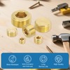 PATIKIL 3/8" NPT Male Pipe Plug Fitting, 5Pcs Brass Hex