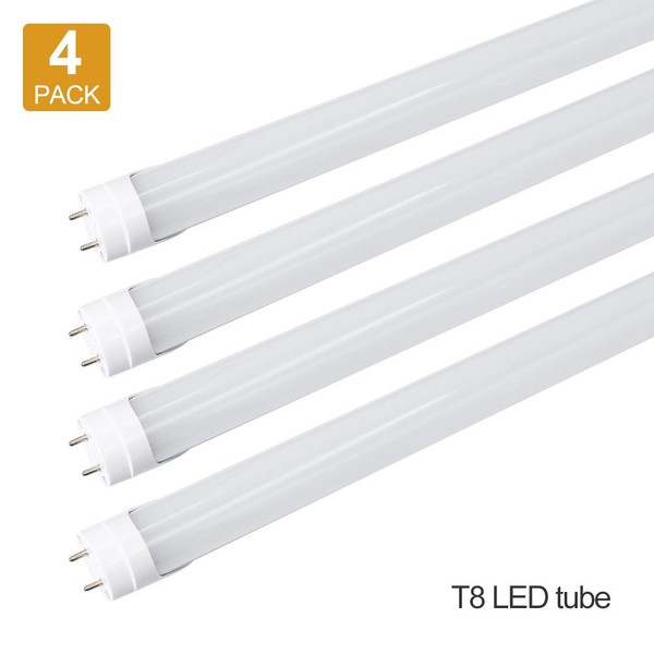 LightingWill LED T8 Light Tube 3FT, Warm White 3000K-3500K, Dual-End