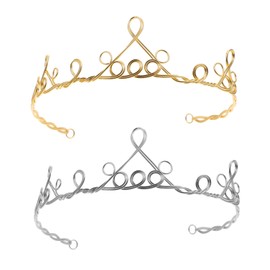 WOONEKY Retro Handmade Crown Base Comfortable Durable Headwear Ideal for Banquets Parties Weddings