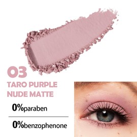 HHLTOH Eyeshadow Single Matte, High-Pigment Monochrome Eye Shadow Pressed Powder, Everyday Velvety Silky Eye Makeup Looks, Professional Long-Lasting Waterproof Eyeshadow Palette, Pink Purple 03