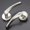 Infinity Decor Twisted Lever Door Handles on Rose - Latch