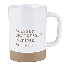 Faithworks Creative Brands Inspirational Dip-Glazed Stoneware Mug, 17-Ounce, Unstressed