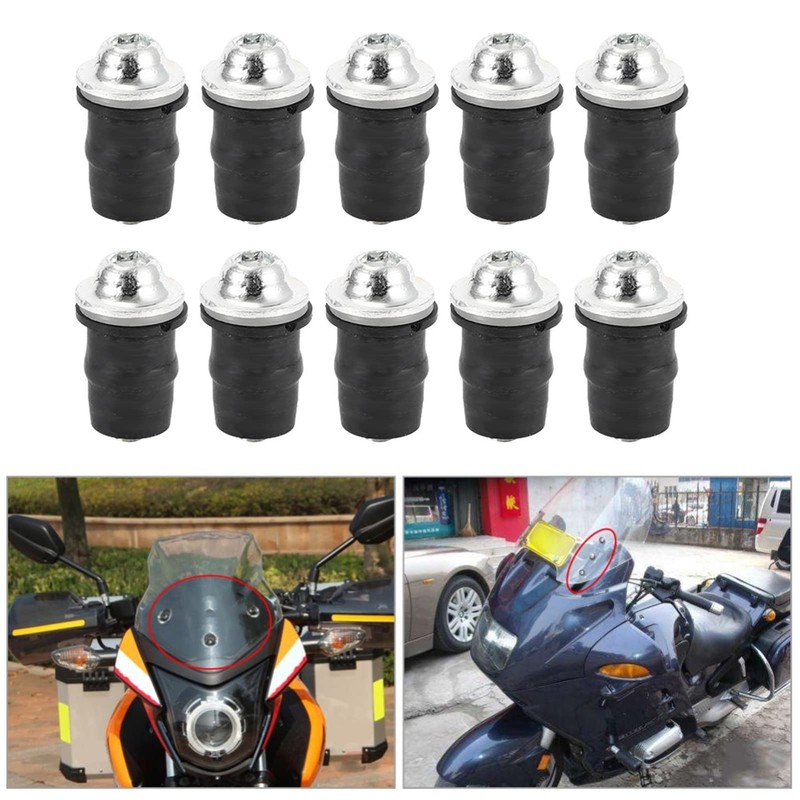 Windshield Screw, 10pcs Universal Motorcycle Windshield Windshield M5 Socket Cap