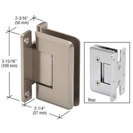 CRL Cologne 037 Series Brushed Nickel Wall Mount Shower Door Hinge