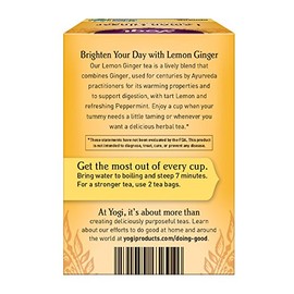 Yogi Tea, Lemon Ginger, 16 Count, Packaging May Vary