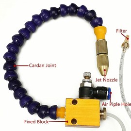 Mist Coolant Lubrication Spray System Unit for 8mm CNC Lathe & Milling Machine.