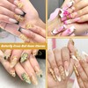 2 Boxes Gold Nail Charms, 3D Star Butterfly Nail Gold