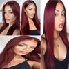 BilltiiWW Burgundy Human Hair 99j Straight Bundles Wine Red Straight