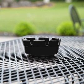 4" Black Ashtrays- Pack of 2ct