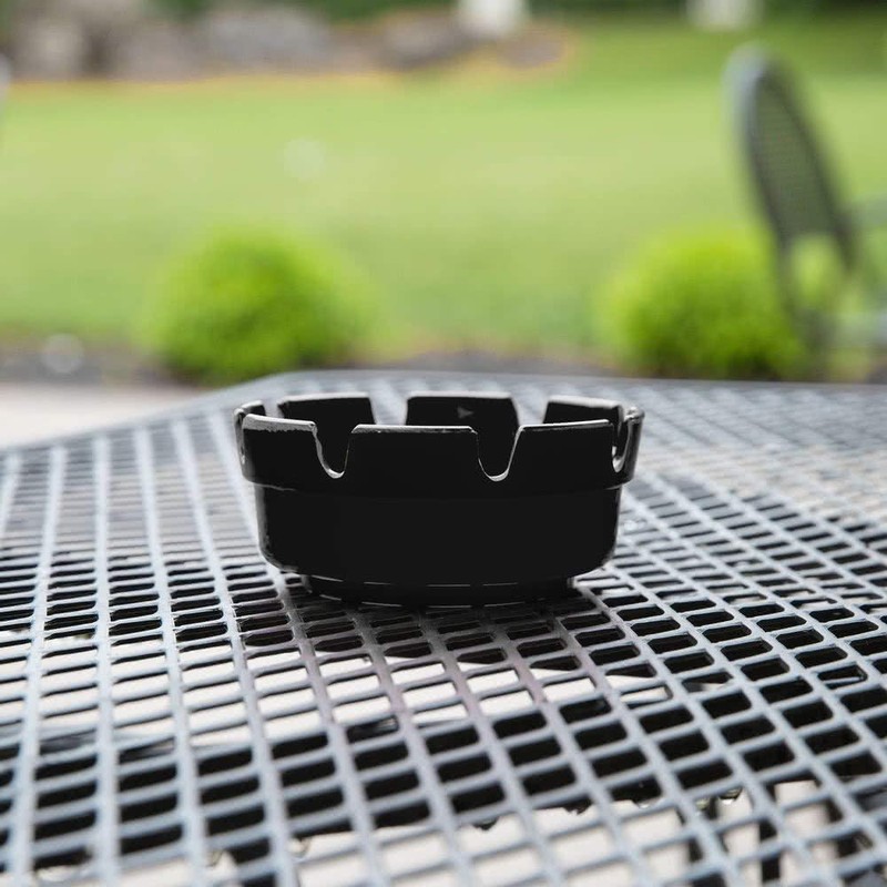 4" Black Ashtrays- Pack of 2ct