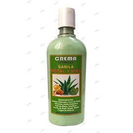 Crema Artesanal Natural Para Cuerpo Y Rostro, Título A Elegir (Sábila, Nopal y Miel, 250 ml.)
