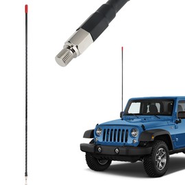 CB Radio Antenna 27MHz Whip Fiberglass Black 3’ Feet Antennas for Truck Mobile Radio