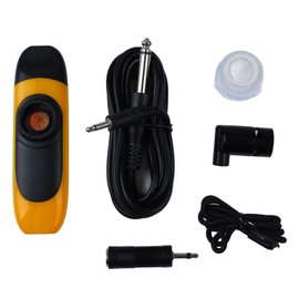 Electric Kazoo, 4.3 Inch Professional Kazoo with Pickup and Adapter, Musical Instruments with Adjustable Sound, Kazoos with Flute Diaphragms, Food Grade Mouthpiece (Lemon Yellow)