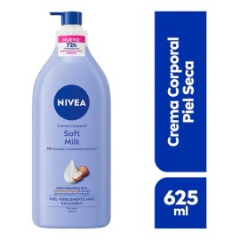 Crema Nivea Body Soft Milk 625ml Dosificador Unidad