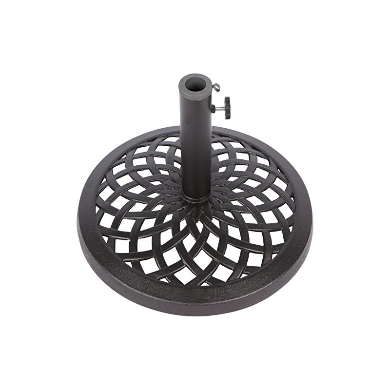 Trademark Innovations Cast Iron 17.7 Inch Diameter Umbrella Base, Black