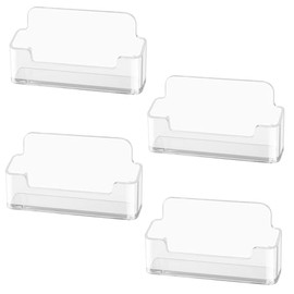flintronic 4 x transparent business card holders, clear