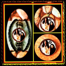 CROWN LANDS  FEARLESS  SET OF THREE NECKLACE +BRACELET+PIN