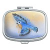 Eastern Bluebird Watercolor Northeastern Bird Rectangle Pill Case Trinket Gift