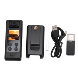 Body Worn Camera Professional 180 Degree Rotation HD Night Vision Back Clip WiFi 4K Portable Video Recorder for Meeting Teaching Sports