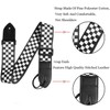 ZKFSIE 2 Guitar Straps, Black and White Checkerboard Design, Comfortable
