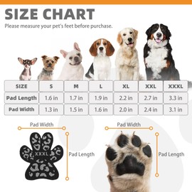 KOOLTAIL Anti-Slip Dog Paw Protector Gripper Traction Pads for Hot Pavement, Dog Feet Stickers with Stronger Adhesive on Hardwood Floors for Senior Dogs,Dog Shoes Booties Socks Replacement (36 pcs) S