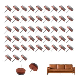 50PCS Felt Slides Pads Multipurpose Chair Leg Floor Protectors Sturdy and Durable Furniture Pads Floor Protectors for Furniture Hardwood Floors Cabinet Table Sofa Chair Leg (Brown)