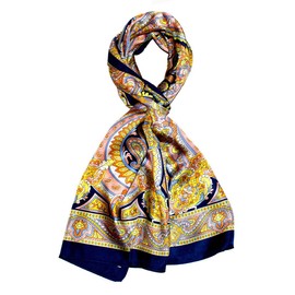 Lorenzo Cana Herren Seidenschal aufwändig bedrucktes Paisleymuster Schal 100% Seide 50 cm x 170 cm harmonische Farben Schaltuch 8907211