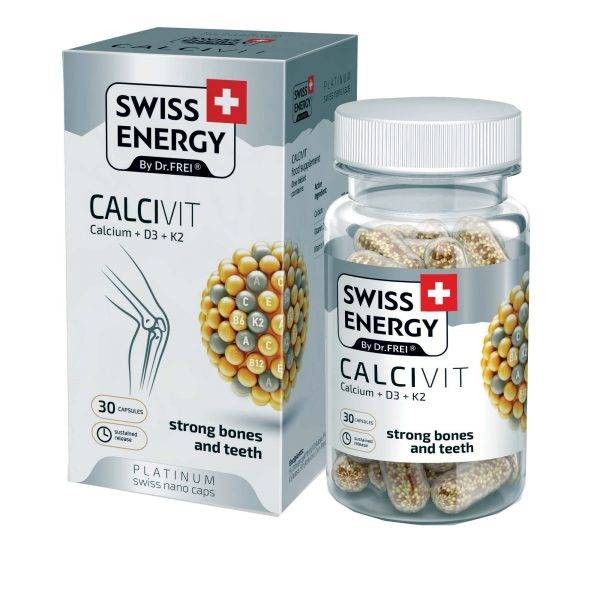 SWISS ENERGY CALCIVIT, STRONG BONES & TEETH 30CAPSULES
