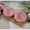 Willow Set of 2 Ceramic Pink Butterfly Desert Soup Dish