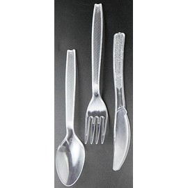 100 Pack Heavy Duty Disposable Clear Forks - Clear Plastic Forks Heavy Duty- Basic Plastic Forks Cutlery 6.7 X 1 Inch for Birthday, Parties, Camping, Catering and Wedding Cutlery Set Events