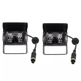 iPoster 2x Rear View Backup Camera 4Pin 12V-24V Truck Trailer RV Night Vision IR-CUT CCD