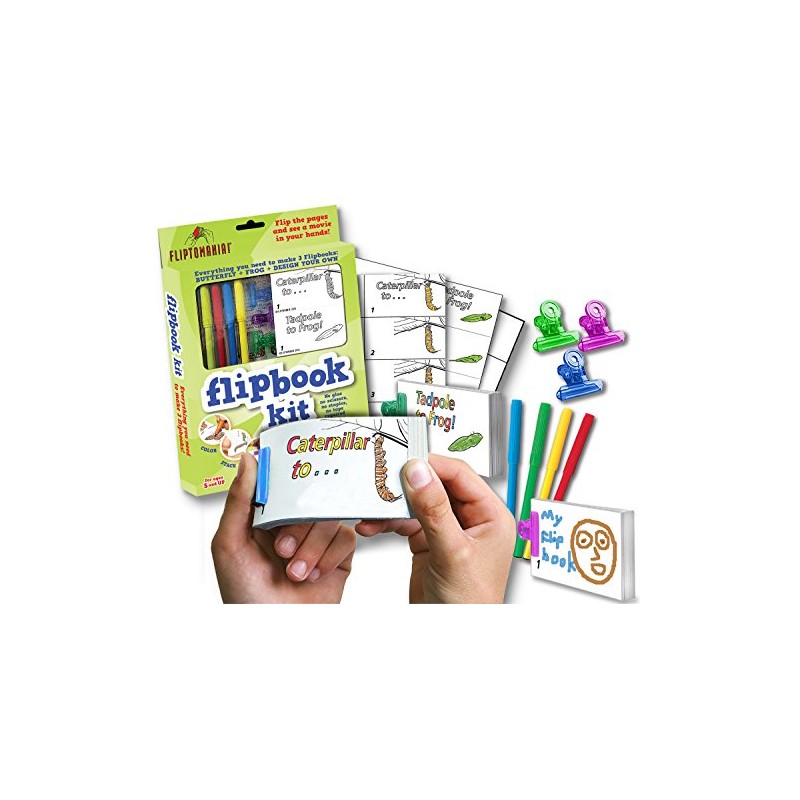 Fliptomania Flipbook Kit - Butterfly & Frog