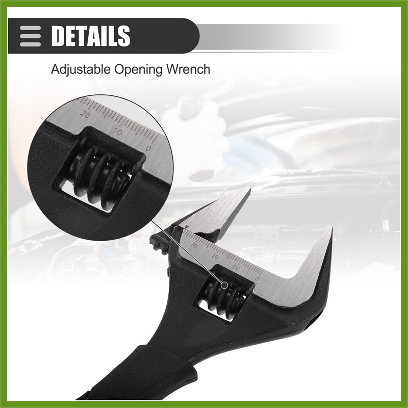 HOPESPANNER Universal Adjustable Spanner Wide Jaw Opening Wrench Automotive Tool