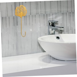 Ipetboom 4pcs Hollow Ginkgo Leaf Coat Hooks Metal Wall Mounted Decorative Hangers for Clothes Keys Bathroom Storage Artistic Home