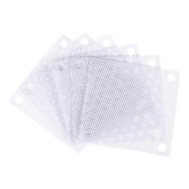 MECCANIXITY 6PCS PC Dust Filter, 50x50mm PVC Computer Case Cooler Dustproof Mesh Cover Fan Grills for Computer Chassis Speakers, White