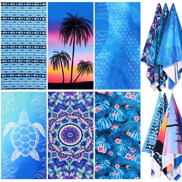 6 Pack Oversized Beach Towel Microfiber Beach Towels 71 x