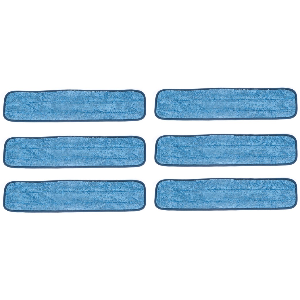 Real Clean 36 inch Microfiber Wet Mop Refill Pads for Flat Mop Frames (Pack of 6)