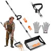 VavoPaw Chicken Poop Scooper,2-in-1 Scoop Shovel&Poop Rake,35-75”Adjustable