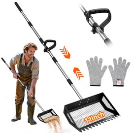 VavoPaw Chicken Poop Scooper,2-in-1 Scoop Shovel&Poop Rake,35-75”Adjustable