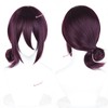 Probeauty Short Purple Anime Wig Deep Purple Wig for Women