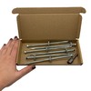 (Pack of 6 pcs) Zinc Plated Steel, Hex Head Self