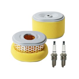 HONTAYOKA 2 Pack GX160 Air Filter w/Spark Plugs for Honda GX140 GX200 5/5.5/6.5hp Engine Replace 17210-ZE1-505 17210-Z4M-821 17210-ZE1-822 Air Cleaner Filter
