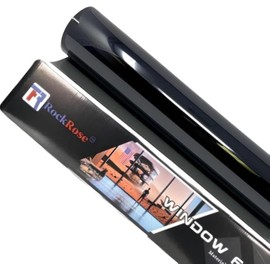 RockRose Charcoal 2PLY Premium Carbon 35% VLT Car Tint 36 in x 15FT Professional Window Tint Heat, UV, and IRR Block Tint for Cars or Building Adhesive Film Easy Shrink, Plotter Friendly