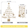 HINGSONG Christmas Tree Letters Wall Decals Removable Xmas Stickers Merry